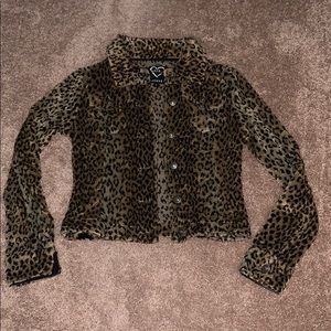 Leopard Cropped Jacket